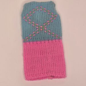 Vintage Barbie Doll Mod Mini Blue Pink Green 60's Knit Dress #1804 Dress Only